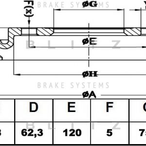 Диск тормозной передний вентилируемый