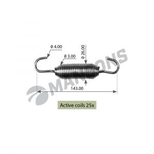 Пружина возвратная тормозных колодок