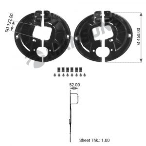 Пыльники тормозного барабана к-кт