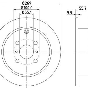 Диск тормозной задний