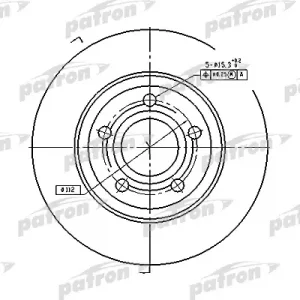 Диск тормозной передний не вентилируемый
