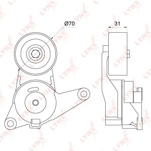 Ролик-натяжитель ручейкового ремня