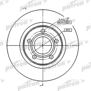 Диск тормозной передний вентилируемый