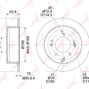 Диск тормозной задний