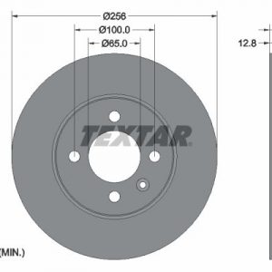 Диск тормозной передний не вентилируемый
