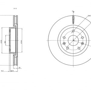 Диск тормозной передний вентилируемый
