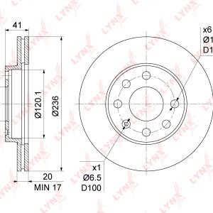 Диск тормозной передний вентилируемый