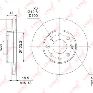 Диск тормозной передний вентилируемый