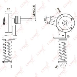 Ролик руч.ремня с кронштейном