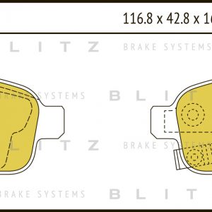 Колодки тормозные задние дисковые к-кт