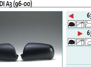 Крышка корпуса зеркала левого