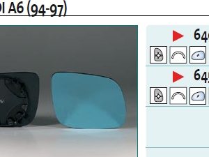 Стекло зеркала электрического правого