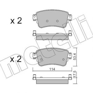 Колодки тормозные задние дисковые к-кт