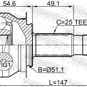 ШРУС наружный передний