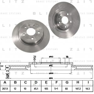 Диск тормозной задний