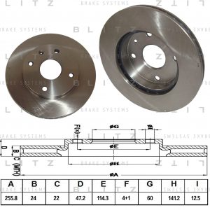 Диск тормозной передний вентилируемый