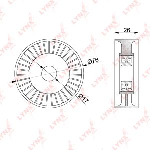 Ролик-натяжитель ручейкового ремня