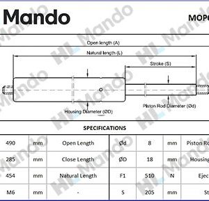 Амортизатор двери багажника