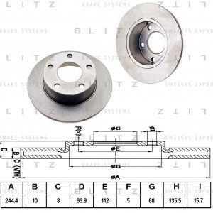 Диск тормозной задний