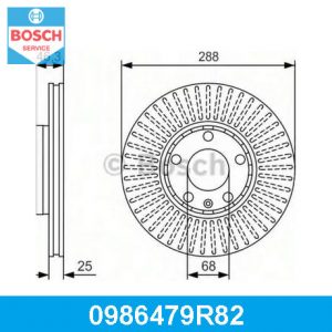 Диск тормозной передний вентилируемый