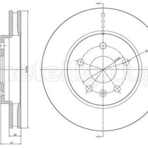 Диск тормозной передний вентилируемый