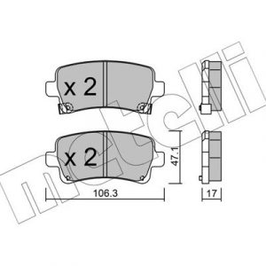 Колодки тормозные задние дисковые к-кт