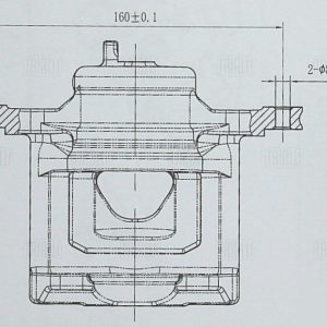 Суппорт тормозной передний левый