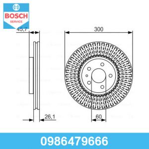 Диск тормозной передний вентилируемый