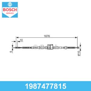 Трос стояночного тормоза правый