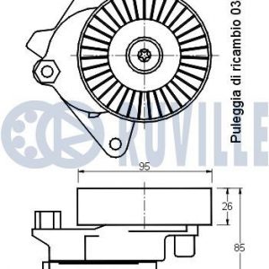 Ролик-натяжитель ручейкового ремня