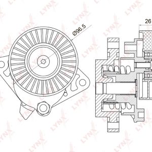 Ролик-натяжитель ручейкового ремня