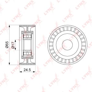 Ролик-натяжитель ручейкового ремня