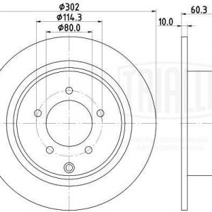 Диск тормозной задний