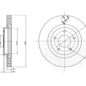 Диск тормозной передний вентилируемый