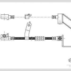 Шланг тормозной передний левый