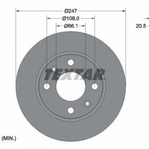 Диск тормозной передний вентилируемый
