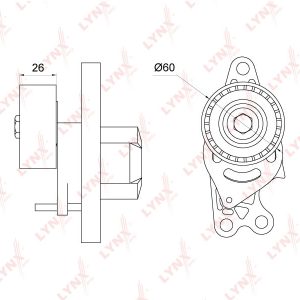 Ролик-натяжитель ручейкового ремня