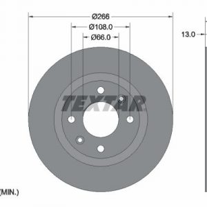 Диск тормозной передний не вентилируемый