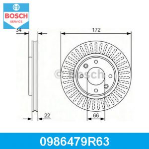 Диск тормозной передний вентилируемый