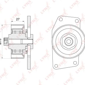 Ролик-натяжитель ручейкового ремня