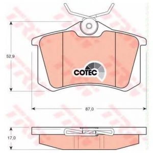 Колодки тормозные задние дисковые к-кт