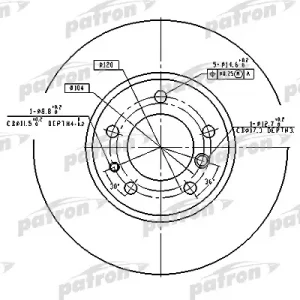 Диск тормозной передний вентилируемый