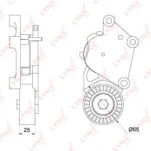 Ролик руч.ремня с кронштейном