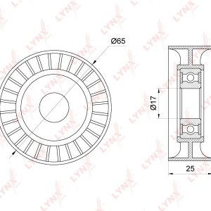 Ролик-натяжитель ручейкового ремня