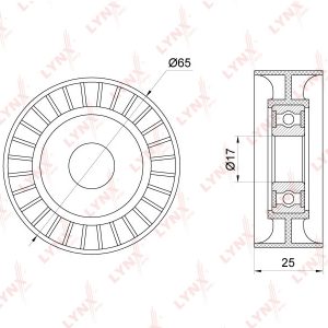Ролик-натяжитель ручейкового ремня