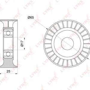 Ролик-натяжитель ручейкового ремня