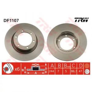 Диск тормозной передний не вентилируемый