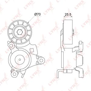 Ролик-натяжитель ручейкового ремня