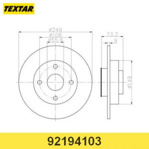 Диск тормозной задний