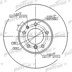 Диск тормозной передний вентилируемый